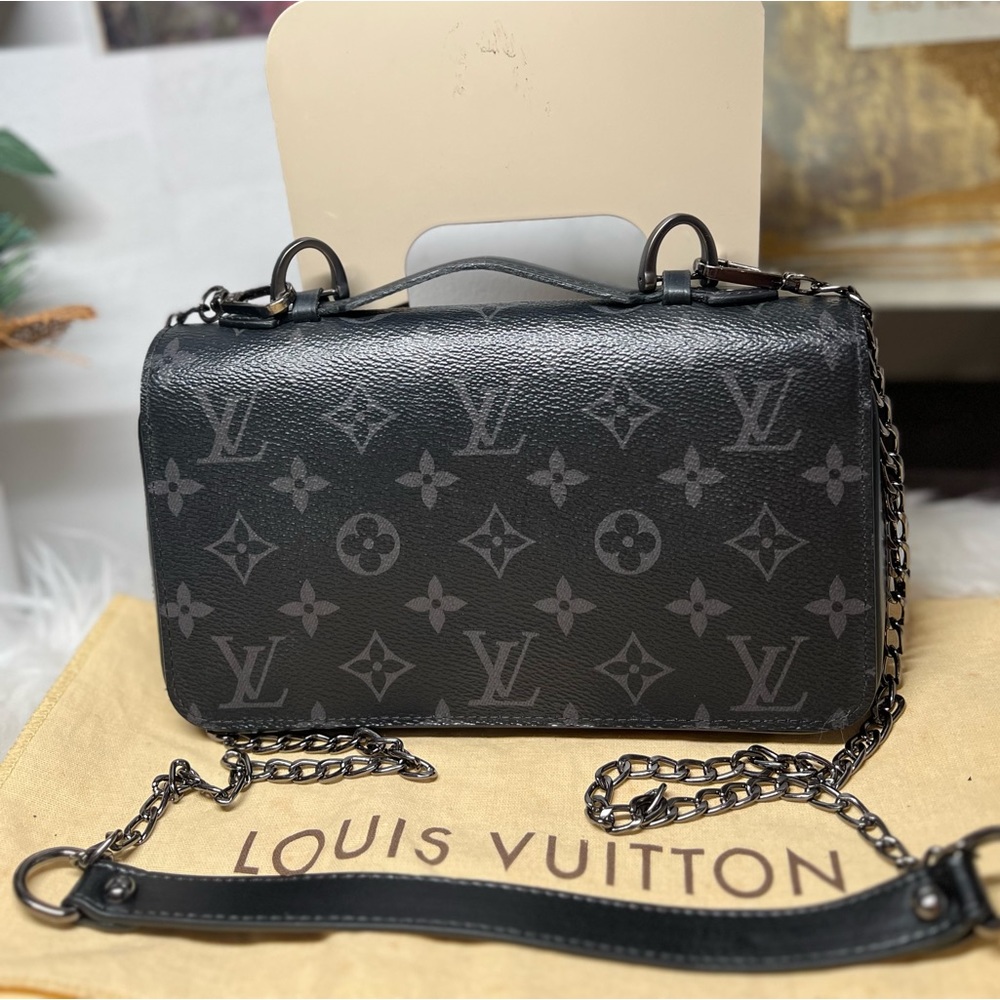 Louis Vuitton Black Monogram Chain Shoulder Bag